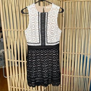 NWOT Just Me Lace Colorblock Dress